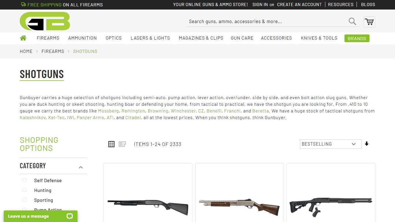 Best Online Shotgun Sales, Selection & Discounted Prices! - Gunbuyer
